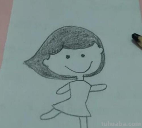 怎么画女生卡通彩铅 卡通人物女孩彩色简笔画怎么画？