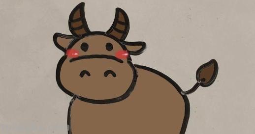 彩铅老牛图片怎么画 一招学会画牛？