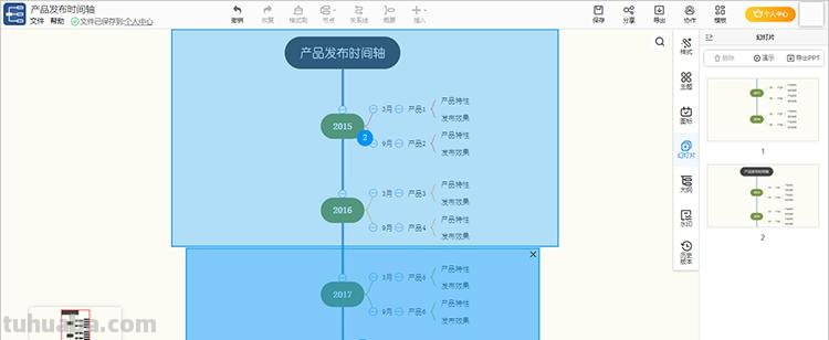 思维导图怎么设置时间 幻灯片思维导图怎么做时间轴?