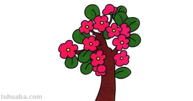 怎么画桃花树简笔画 画桃花树简单又漂亮?