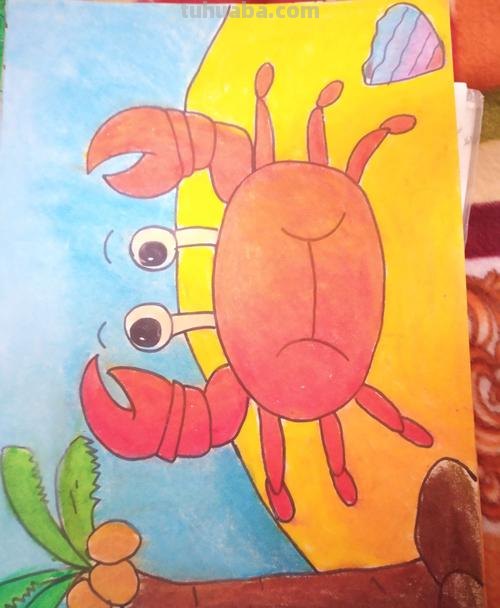 简笔画螃蟹涂什么颜色 画螃蟹儿童画?