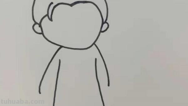 小朋友简笔画怎么画 简笔画-如何画看书的小朋友简笔画？