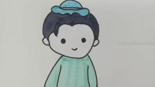 小朋友简笔画怎么画 简笔画-如何画看书的小朋友简笔画？