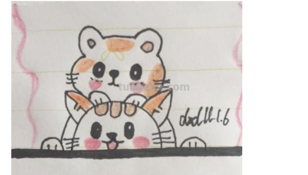 彩铅小猫怎么画的 彩色铅笔画可爱的小猫咪的教程详细步骤？