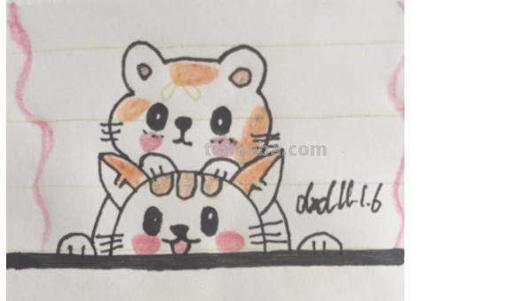 彩铅小猫怎么画的 彩色铅笔画可爱的小猫咪的教程详细步骤？