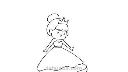 公主的简笔画怎么画 怎么画一个简笔画的小公主？