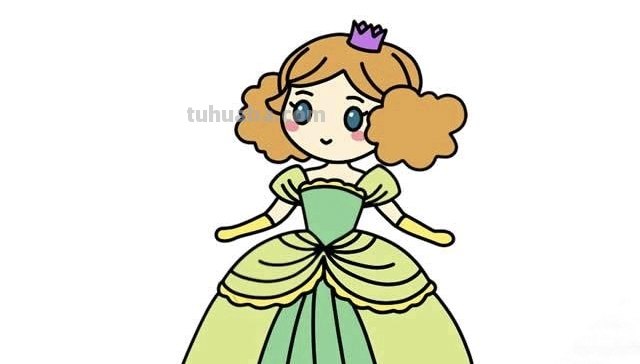 公主的简笔画怎么画 怎么画一个简笔画的小公主？