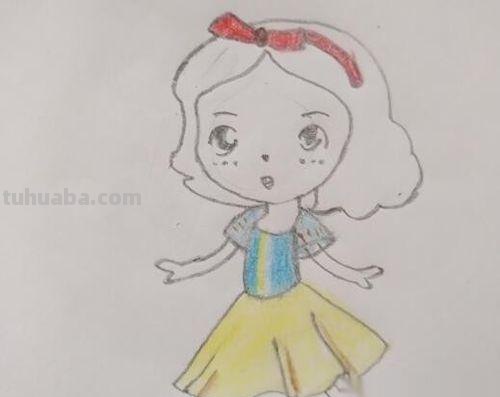公主的简笔画怎么画 怎么画一个简笔画的小公主？