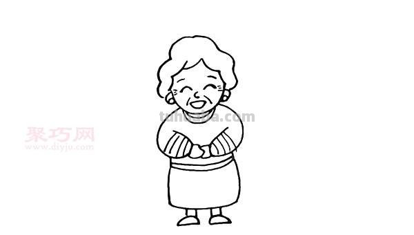 奶奶脸速写 简笔画奶奶的画法？
