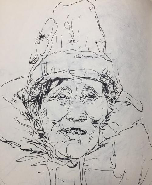 奶奶脸速写 简笔画奶奶的画法？