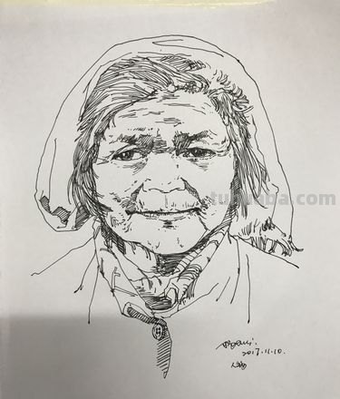 奶奶脸速写 简笔画奶奶的画法？