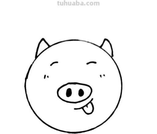 可爱猪头怎么画简笔画 画猪头简单笔画？