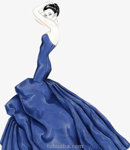 蓝色婚纱怎么画彩铅 婚纱的绘画比例?