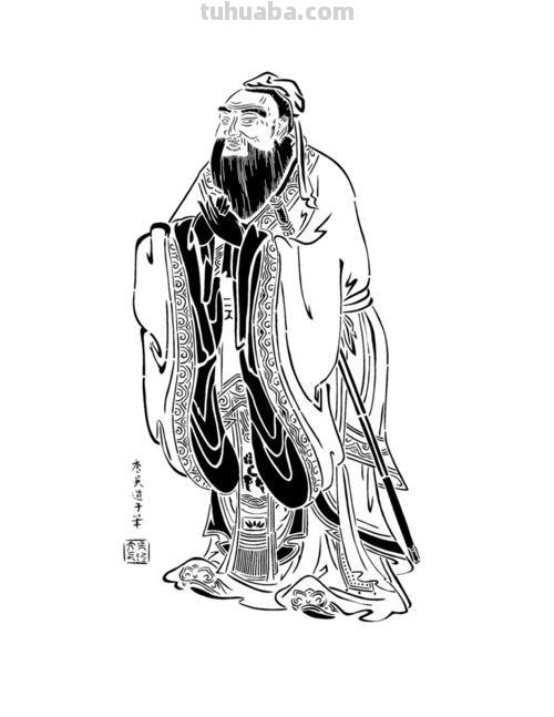 孔子怎么画儿童简笔画 古人孔子人物简笔画该怎么画?