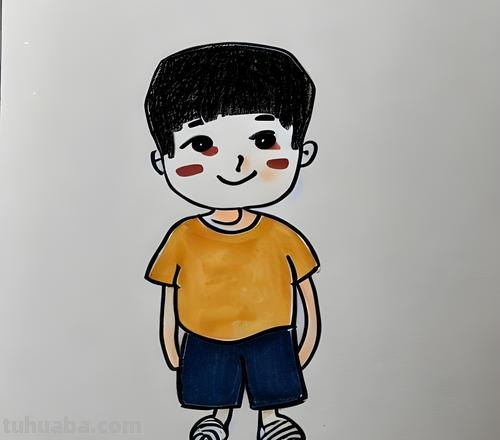 小孩画人怎么画简笔画 儿童简单画人物自画像?