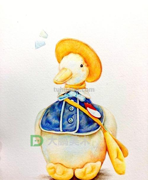 小黄鸭怎么画彩铅 单色系彩铅漫画简单？
