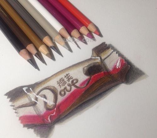 白巧克力彩铅怎么画 怎样画巧克力?