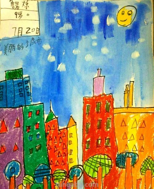 用色彩画出城市的美丽——探究城市色彩画的简单方法 