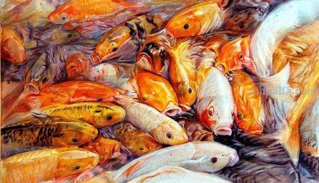 浅谈鱼色彩画及鱼色彩画图片的欣赏 