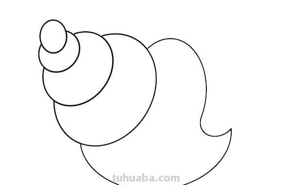 简笔画海螺涂什么颜色 画大海的儿童画?