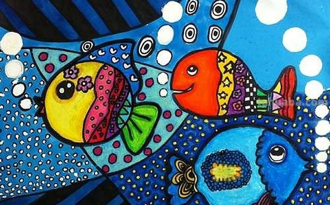 鱼的色彩画大全大图,让你的画作更加生动有趣!