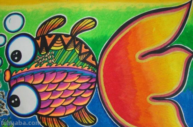 鱼的色彩画大全大图，让你的画作更加生动有趣！ 