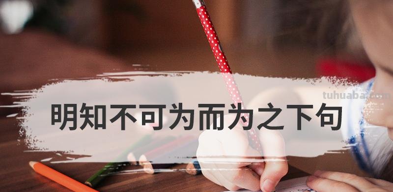 明知不可为而为之下句 明知不可为而为之下句是什么意思