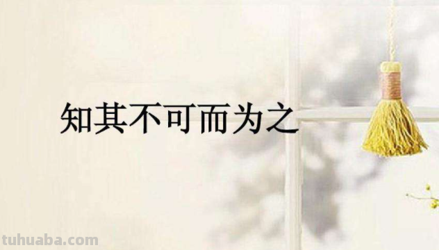 明知不可为而为之下句是什么? 明知不可为而为之下句是什么?