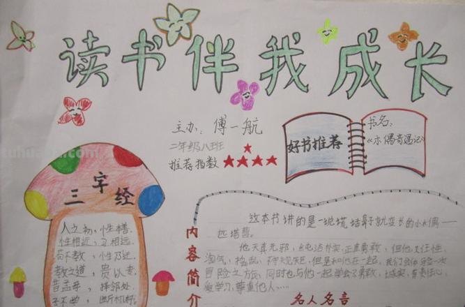 怎么画读书手抄报 小学四年级的读书思维手抄报该怎么做啊？