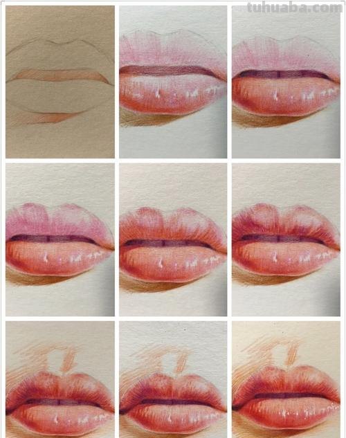彩铅真人嘴怎么画 嘴巴铅笔画画法教程？