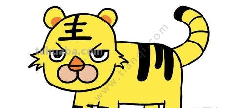 简笔画老虎涂什么颜色 简笔画之可爱小老虎的简单画法(儿童画)?