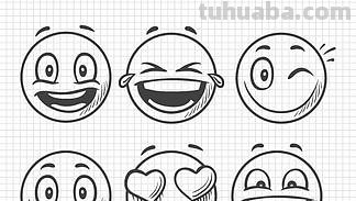 微笑表情速写 如何画斜眼笑表情简笔画？