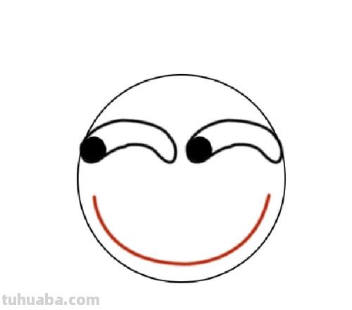 微笑表情速写 如何画斜眼笑表情简笔画？