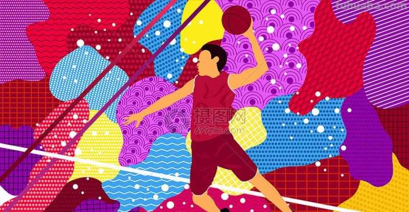 篮球色彩及篮球色彩画：运动与艺术的完美结合 