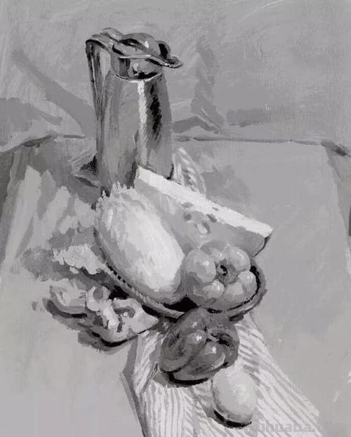 高级灰色彩静物：用灰色调打造高贵典雅的绘画作品 