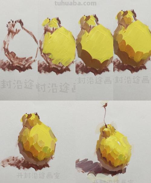 梨色彩静物及梨色彩静物临摹 