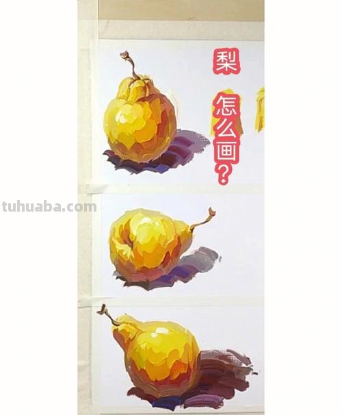 梨色彩静物及梨色彩静物临摹 