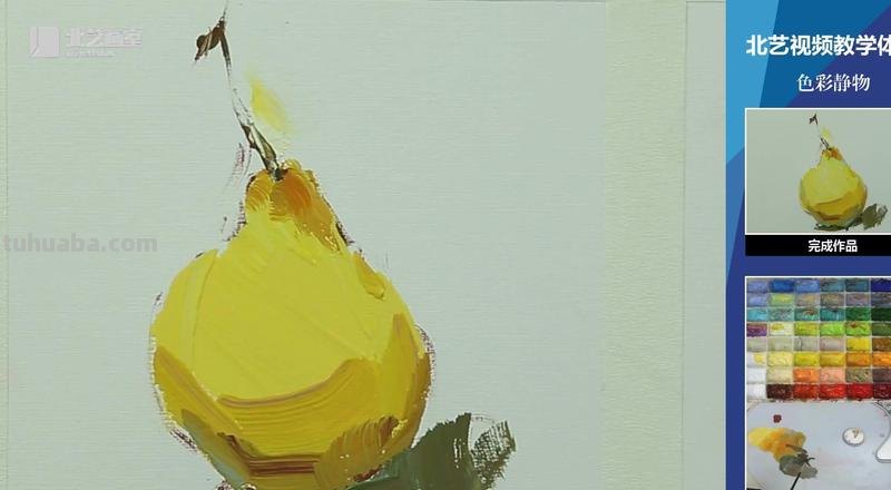 梨色彩静物及梨色彩静物临摹 