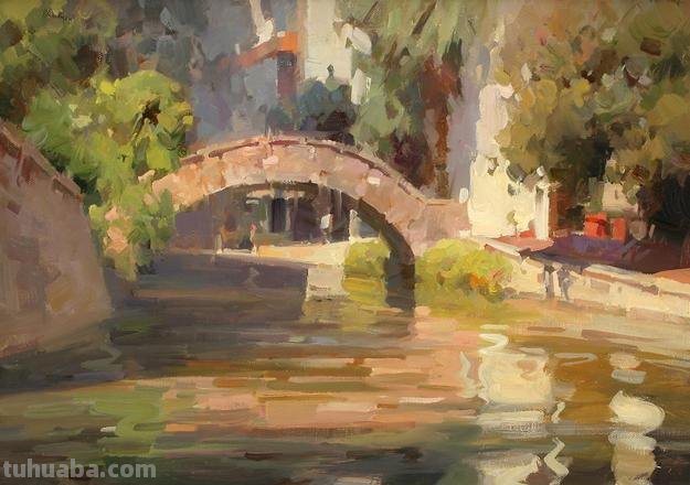 色彩风景桥及色彩风景桥和水的画法！ 