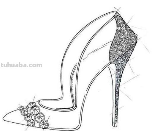 公主鞋子怎么画简笔画 灰姑娘怎么画？