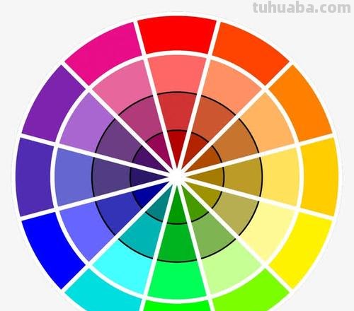 圆形色彩及圆形色彩搭配色卡图 