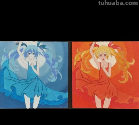 用色彩的对比画出简单的画，四幅画带你领略不同的视觉冲击 