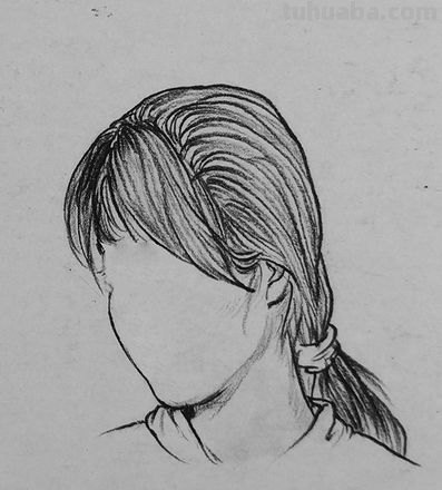 速写马尾女 速写头发万能公式?