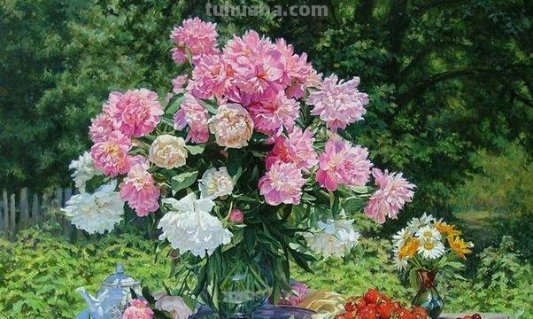 与花为伴的生活 - 俄罗斯艺术家根纳季花卉静物油画专辑