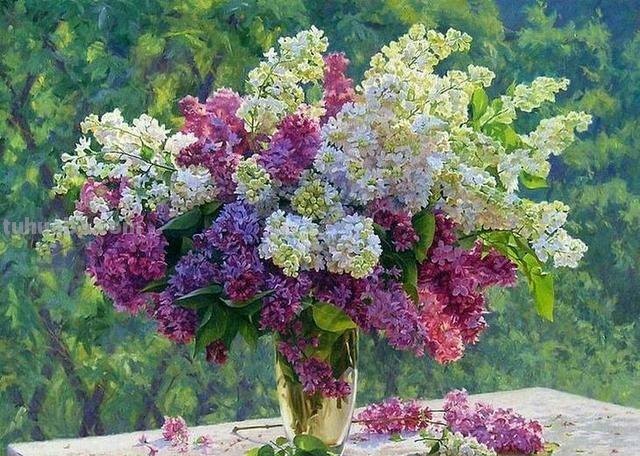 与花为伴的生活 - 俄罗斯艺术家根纳季花卉静物油画专辑