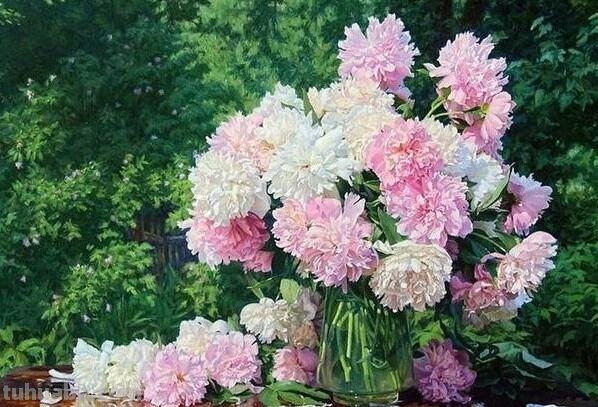 与花为伴的生活 - 俄罗斯艺术家根纳季花卉静物油画专辑