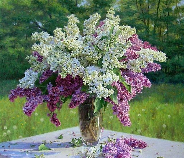 与花为伴的生活 - 俄罗斯艺术家根纳季花卉静物油画专辑