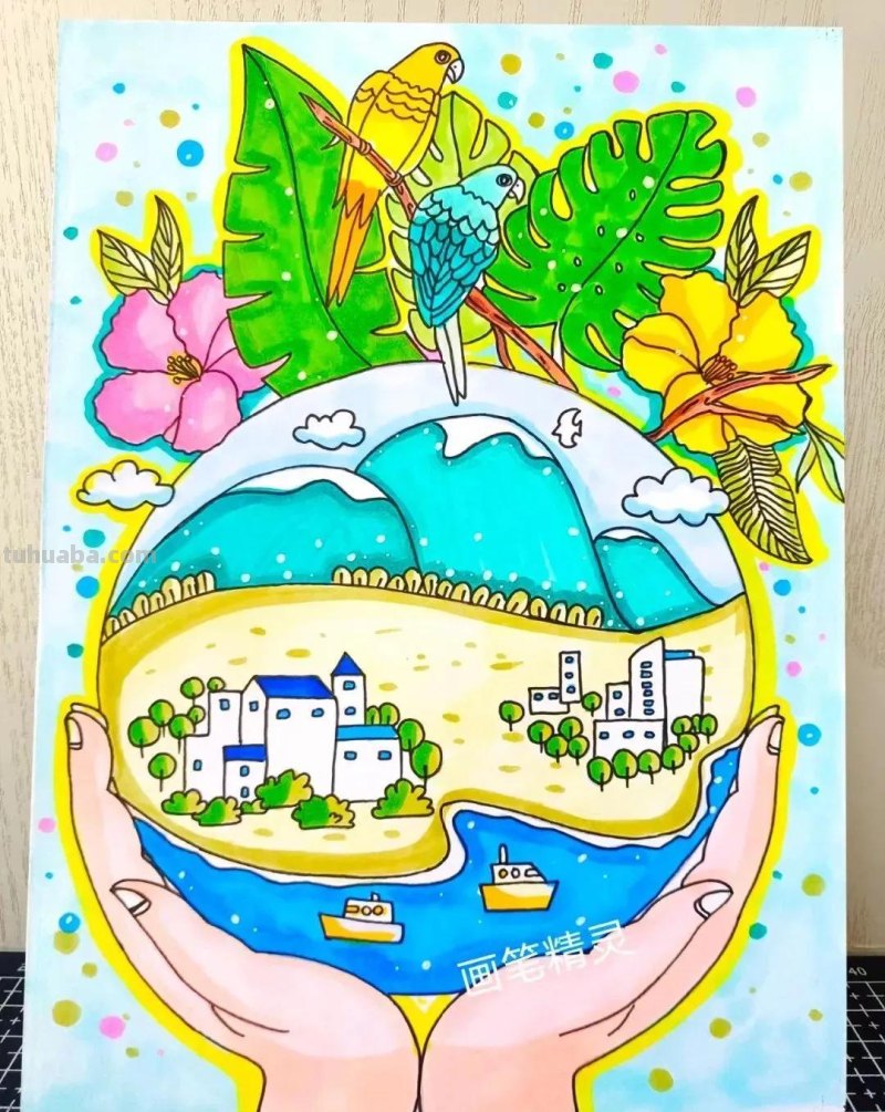 精选31张“环保主题”世界环境日等的主题绘画，线稿可打印呦！