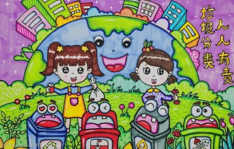 精选31张“环保主题”世界环境日等的主题绘画，线稿可打印呦！