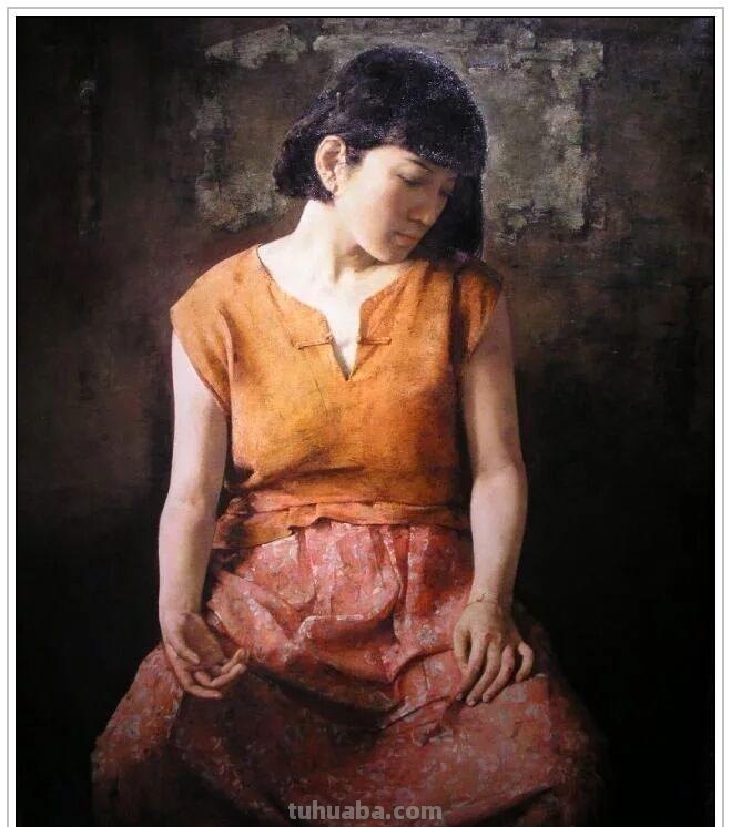 当代著名油画家郭润文五十六幅极富意蕴的写实人物绘画赏析